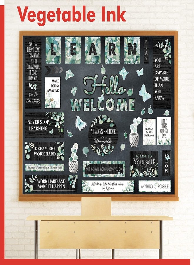 Gethelud 50PCS Modern Farmhouse Bulletin Board Decor, Inspirational Wall Decorative Sign Positive Saying Posters Growth Mindset Accents Set for Middle High School Classroom Home Teachers Parents Students - Image 5