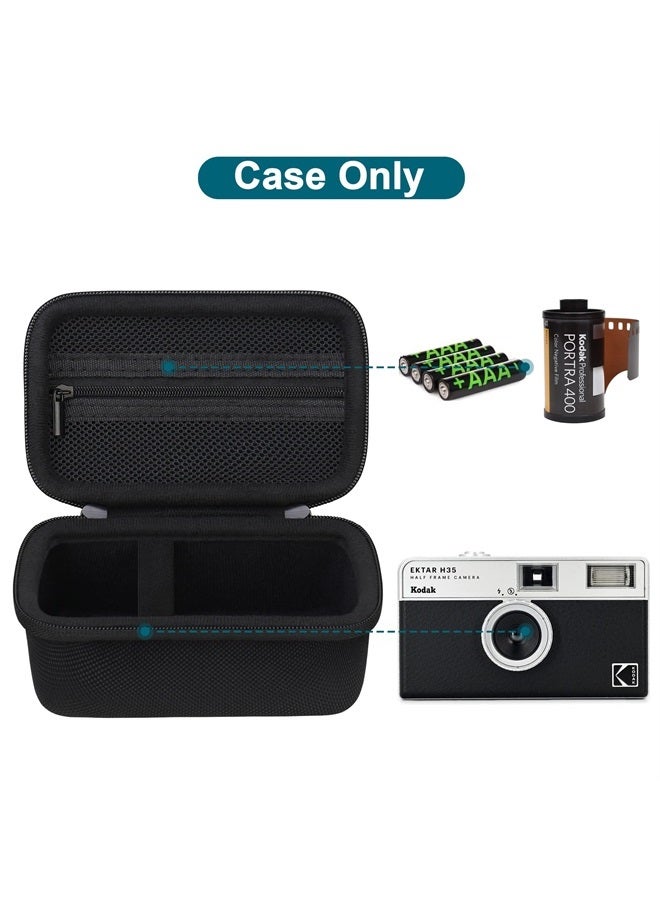 Canboc Carrying Travel Case for KODAK EKTAR H35 Half Frame Film Camera, Point and Shoot Camera Bag, Zipper Mesh Pocket fits Film, Batteries, USB Cable, Black (Case Only) - Image 2