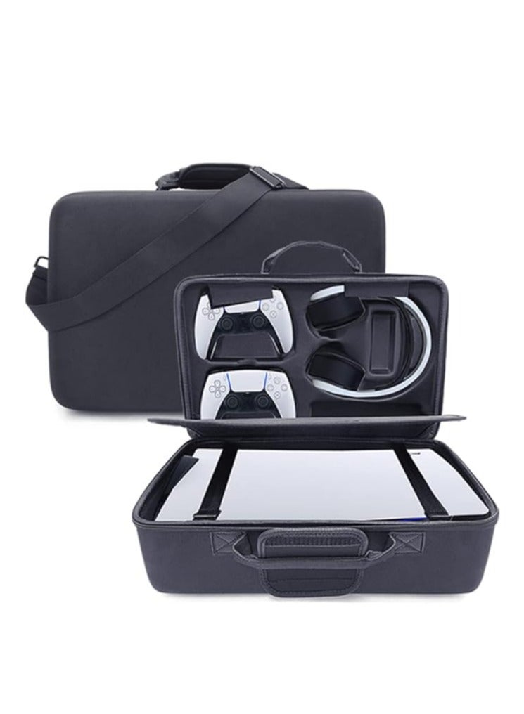 General PS5 Travel Bag, Nylon Bag, Waterproof and Shockproof Hard Bag, Organizer Bag, Crossbody Bag, Portable ProtectionPS5 Console, Dual Controllers and Accessories  - Image 1