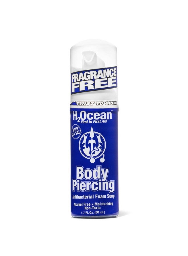 H2Ocean Body Piercing Foam Soap Sea Salt Piercing Aftercare, Gentle Cleansing Moisturizing Soap With Aloe Vera, Alcohol Free, Unscented, Organic, Vegan 1.7Oz - Image 1