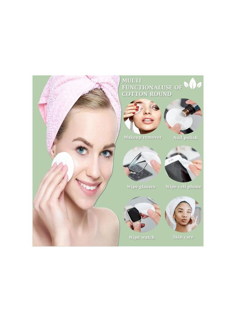 سيوسي Cotton Round Makeup Remover Pads For Face, 400 Count, Makeup Remover Pads, 100% Pure Cotton, Facial and Eye Makeup Remover Cotton, Non- Tearing, Lint-Free, for Applying Cosmetics, Face Cream, Oil - Image 5