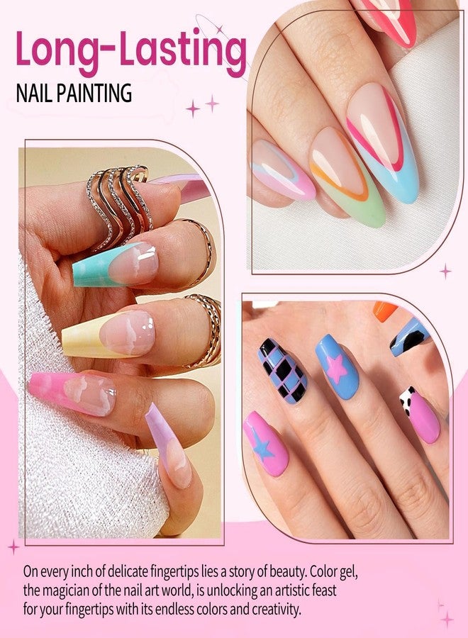 AOBOO Solid Gel Nail Polish Art Gel Paint for Nails Art 36colors Versatile Long-Lasting with Painting Drawing Nail Brush Pen Soak Off UV Led For Nail Design 9oz DIy &Salon&Home (36 Colors, 1) - Image 4