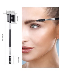 Patelai 3 Pcs Eyebrow Brush Eyelash Comb Eyelash Shaper and Eyebrow Brush Dual Comb Double Head Eyebrow Brush Eyebrow Eyelash Makeup Grooming Tool for Women Cosmetic Travel (Black)  - Image 1