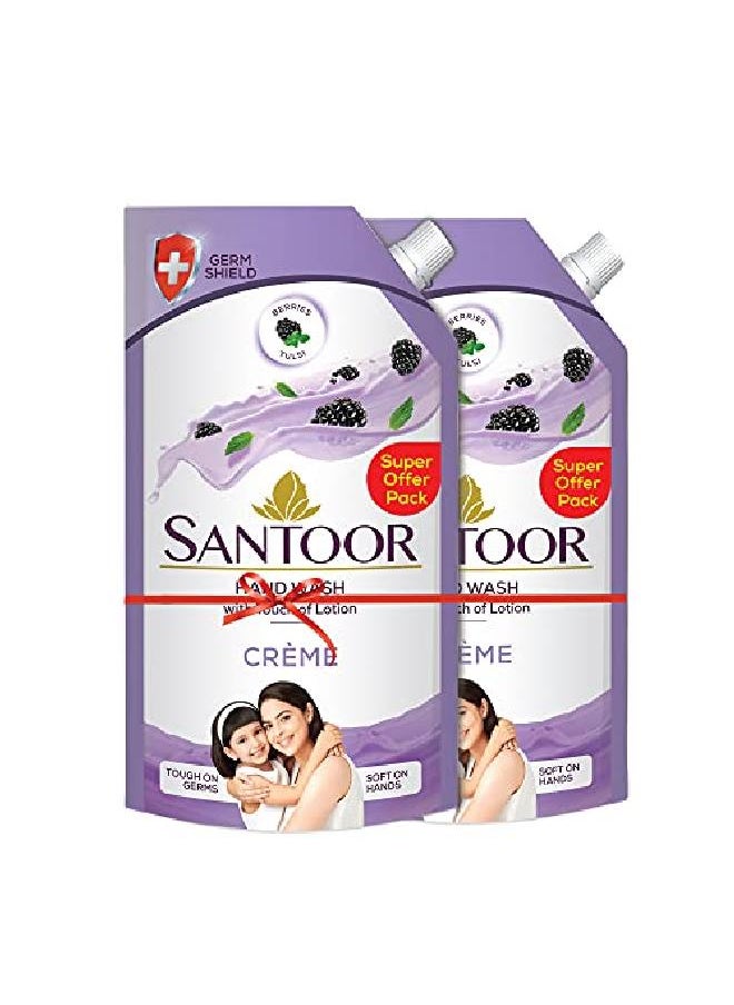Santoor - Crème Handwash 750Ml Pack Of 2 - Image 1