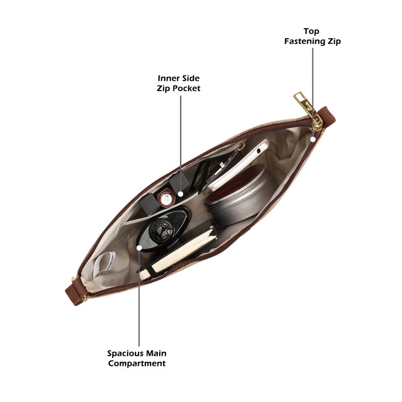 Lavie Women's Mono Bonnie Hobo Singbag (Beige) - Image 3