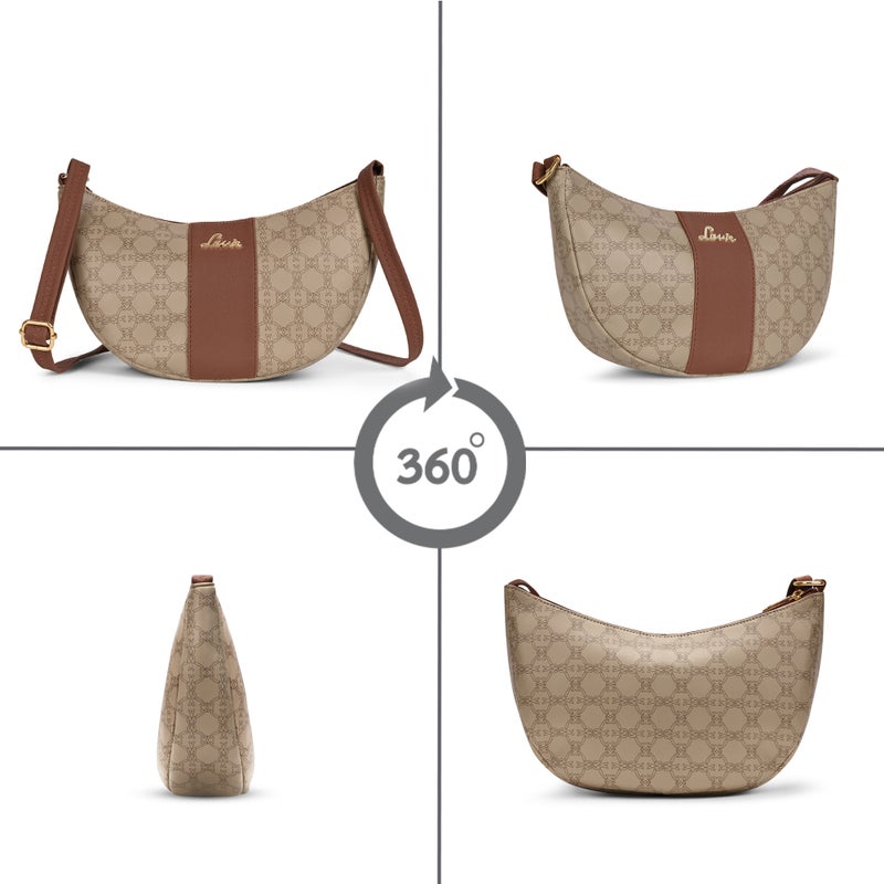 Lavie Women's Mono Bonnie Hobo Singbag (Beige) - Image 4