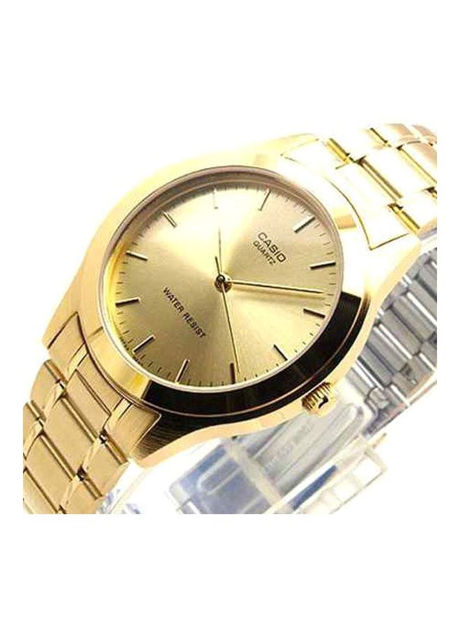كاسيو ساعة يد بعقارب مقاومة للماء طراز MTP-1128N-9ARDF -36 مم - لون ذهبي رجال - Image 3