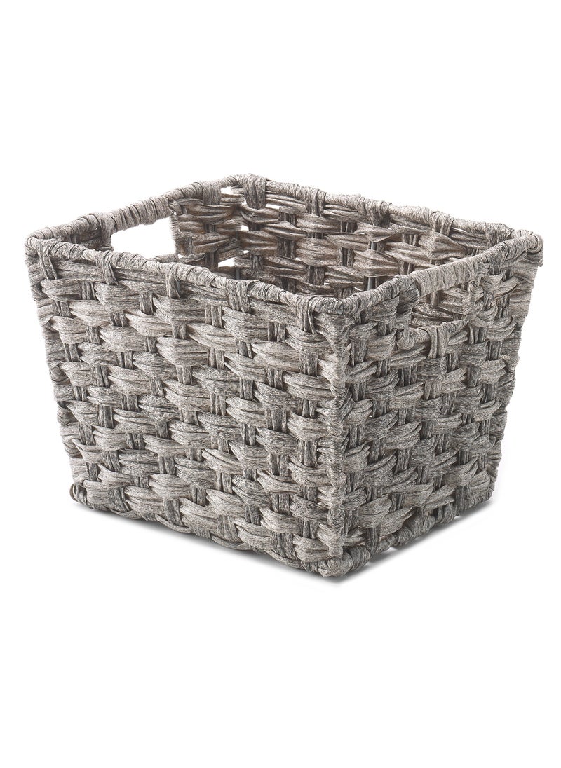 Whitmor Whitmor Split Rattique Gray Wash Small Tote 60841501GW 