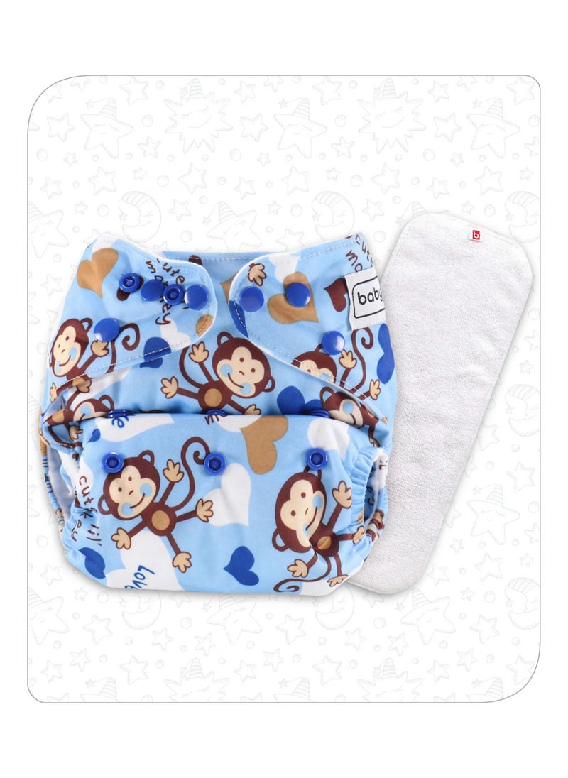 Babyhug Reusable Cloth Diaper With Insert Monkey Print, Free Size - Blue - pzsku/Z2E2B21AFD58D30852DC2Z/45/1741027848/89d54184-3936-4f9c-a800-c2506bd6f339