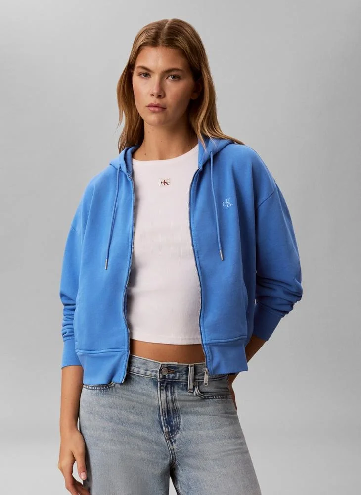 Calvin Klein Jeans  Monogram Terry Washed Hoodie for Women | Best Price UAE