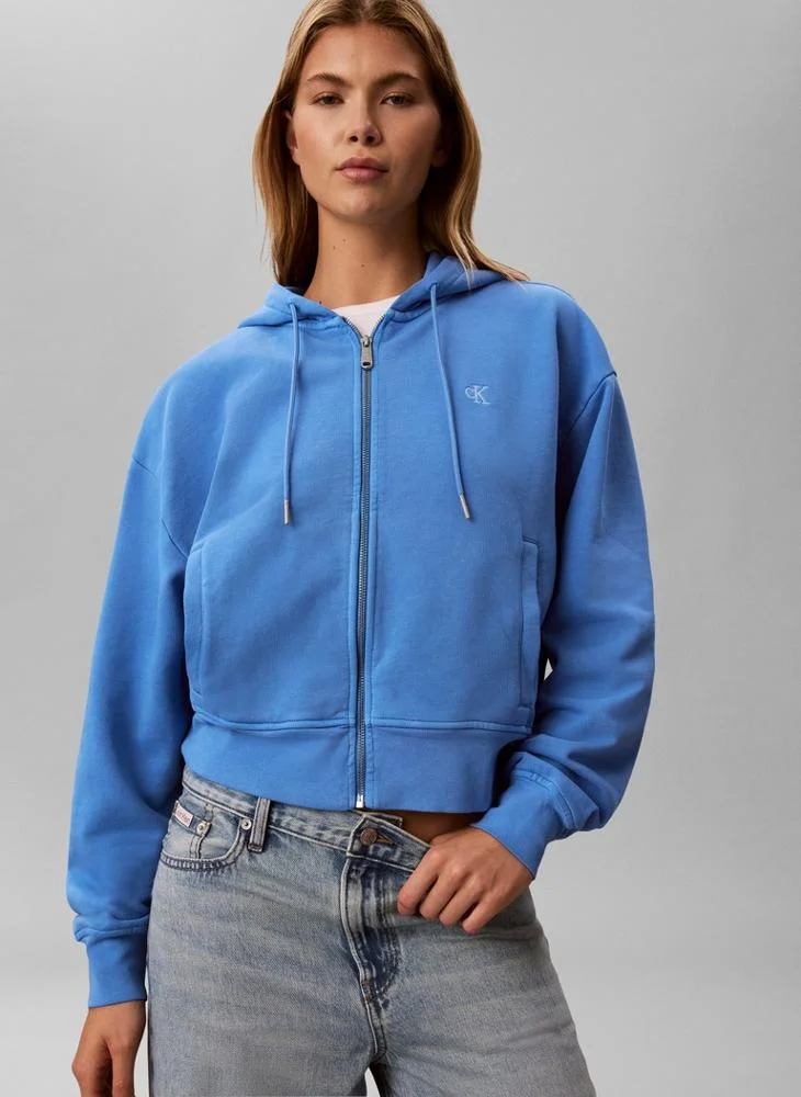 Calvin Klein Jeans Monogram Terry Washed Hoodie