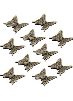 DENPETEC Denpetec 10 Pcs Butterfly Alloy Cabinet Knobs,Vintage Butterfly Shape Drawer Knob Pull Handle Butterfly Pulls for Dresser Drawer Cabinet Closet Cupboard Wardrobe  - Image 1