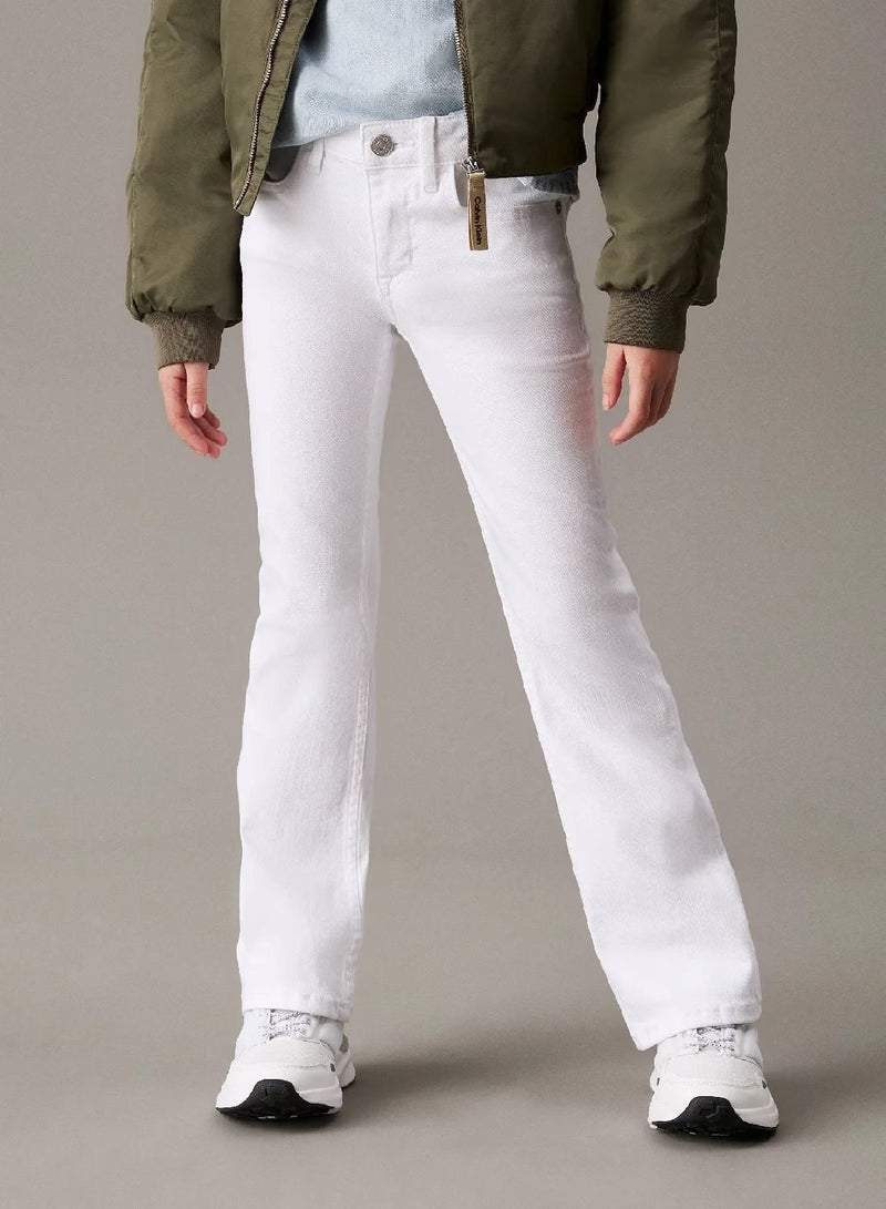 كالفن كلاين جينز بنطال جينز بخصر متوسط الارتفاع وقصّة فلير - Image 1