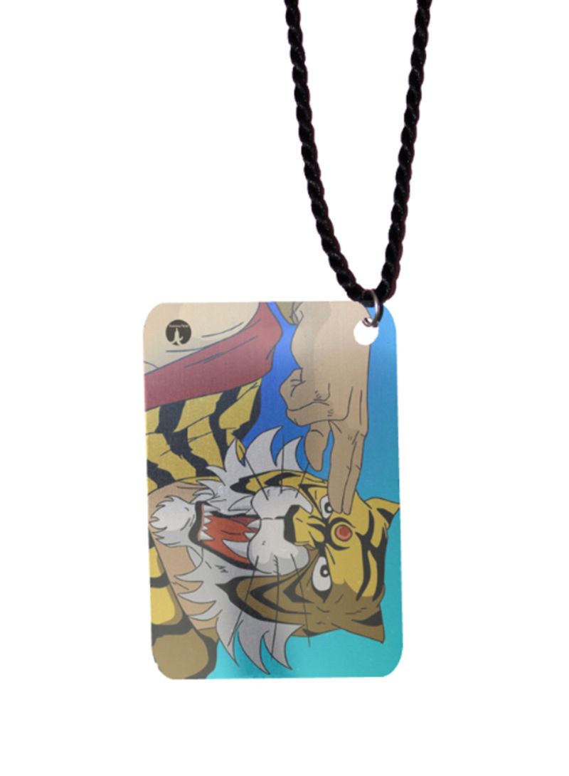 RKN Tiger Mask Printed Car Mirror Pendant - Image 2