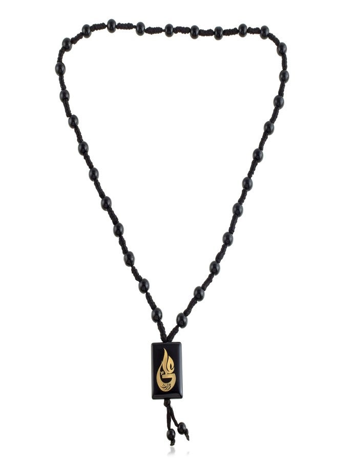 Superstore18 Black Onyx Muslim Allah Mohammad Rosary Bead Mala Necklace Islamic Jewellery (SST6703BMRM) - Image 5