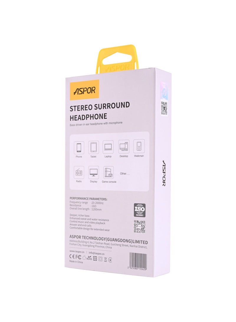 أسبور سماعة سلكية - Hi-Fi ASPOR A219 بصوت نقي وتصميم مريح - Image 3