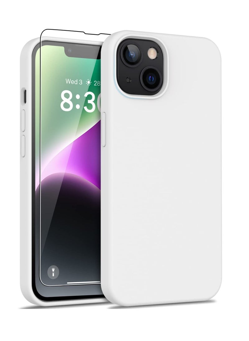 Houmt - iPhone 14 Plus Case with 2 Pack Screen Protectors Soft Flexible Silicone Gel Rubber Bumper Cover Slim Fit Shockproof Protective Phone Case Cover for iPhone 14 Plus 6.7" - Image 1