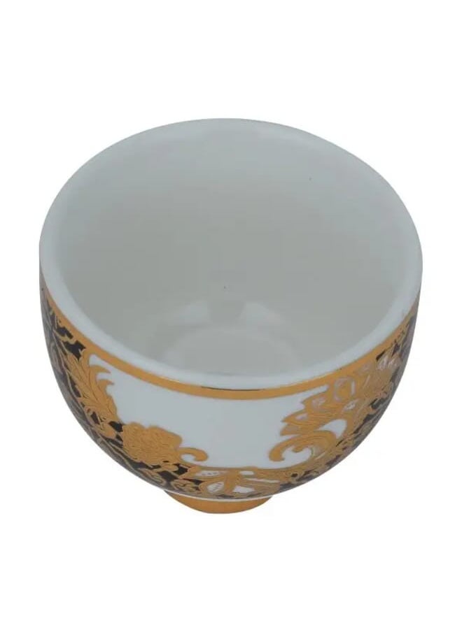 Alsaif Gallery Arabic coffee cups white black pattern 12 pieces  - Image 3