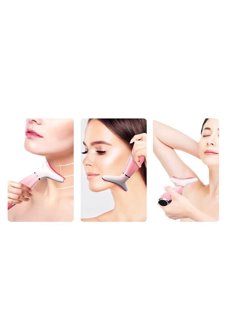SYOSI Skin Rejuvenation Beauty Device for Face and Neck Based Lift on Triple Action LED, Thermal, Vibration Technologies Lifts Tightens Sagging a Radiant Appearance (White) - Image 3