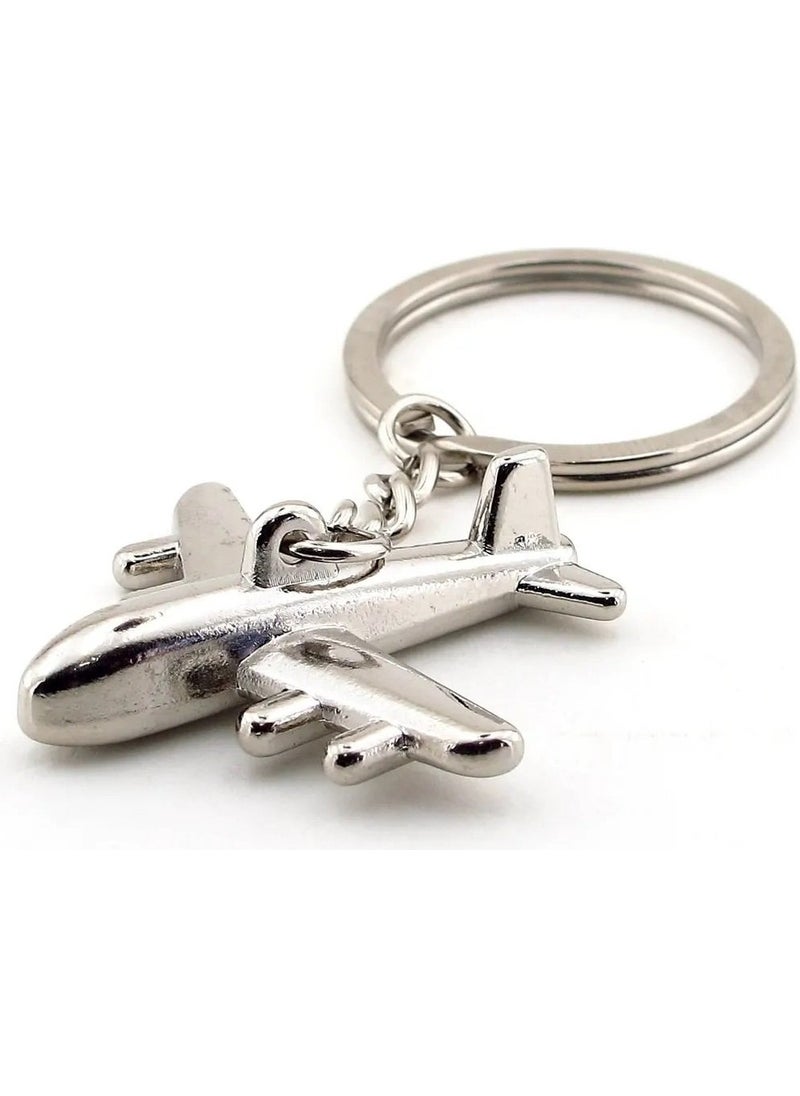 Herşey Nota - Everything Note Passenger Plane Pilot Stewardess Airplane Metal Keychain - Image 1