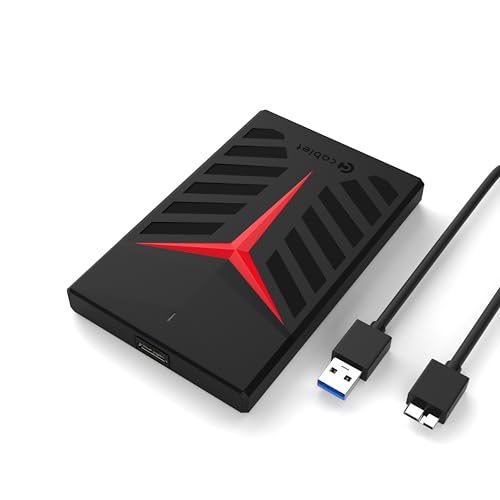 Cablet 2.5 Inch SATA USB 3.0 HDD/SSD Portable External Enclosure for 7mm and 9.5mm, Tool-Free Design, Supports UASP Max 6TB (HD2533-U3-BK-BP) - Image 1