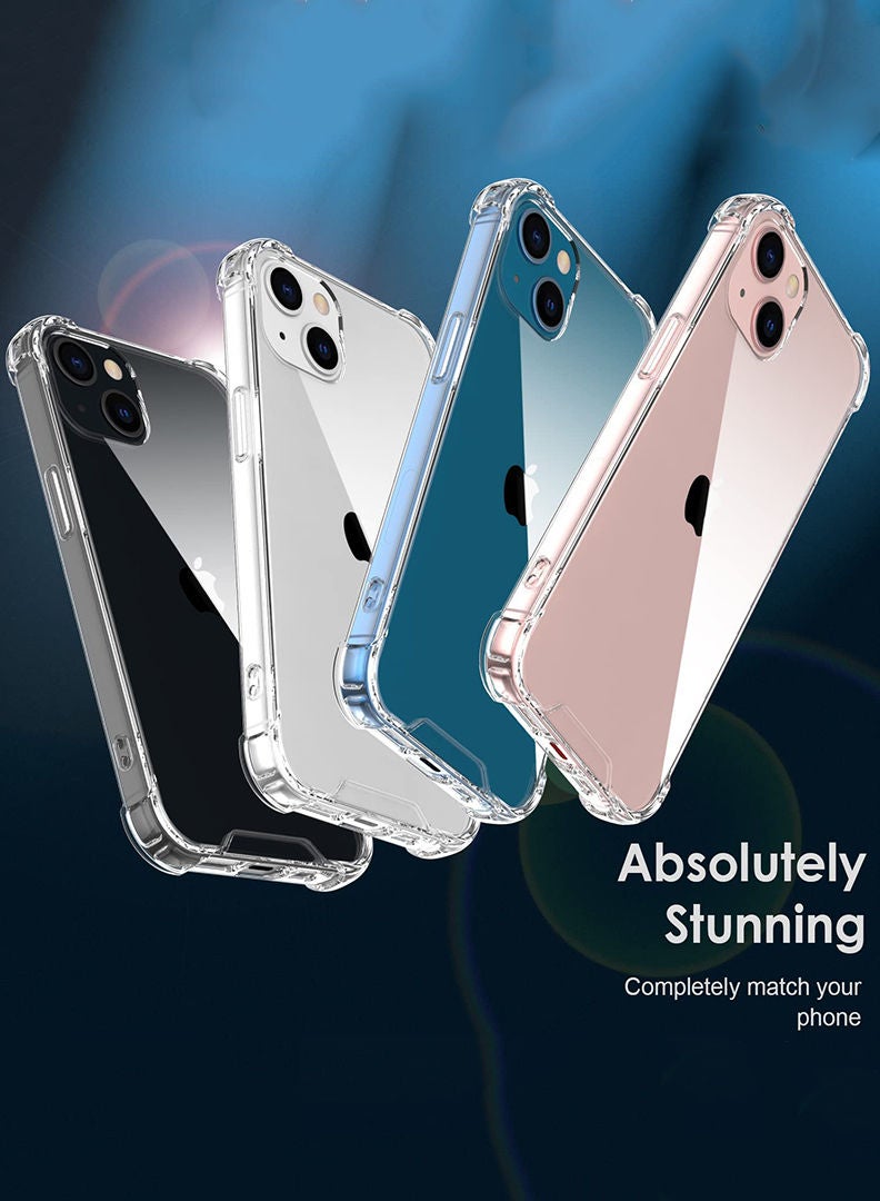 Theodor Protective Case for iPhone 14 Plus 6.7-inch Compatible Wireless Charging, Shockproof Phone Bumper Cover, Anti-Scratch Clear Back (Clear) - Image 3