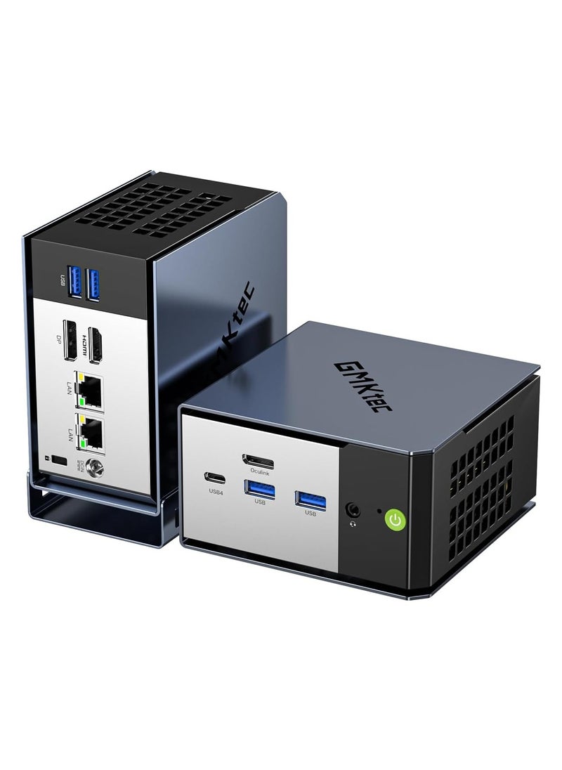 GMKtec AI Mini PC AMD Ryzen AI 9 HX-370 Serie(5.1GHz) Desktop Ultracompact Mini PC Gaming Computers, 32GB LPDDR5X 1TB PCIe 4.0 SSD, Support, Triple Screen 8K Display, WiFi 6 & USB4/Oculink Interface  - Image 1