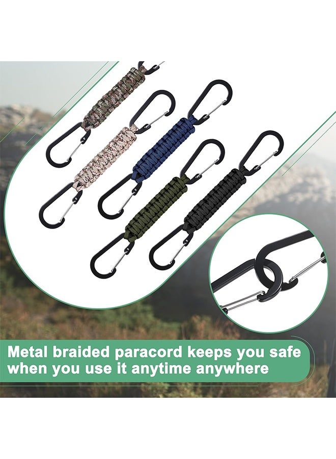 مجموعة مكونة من 6 حبال مفاتيح من باراكورد مع خطاف كاربينر، حبل مضفر متين للحمل، مشبك تكتيكي قوي لحزام المفاتيح، مشبك باراكورد للحقيبة والمفاتيح، حلقة باراكورد للرجال والنساء، خطاف قوي للأنشطة الخارجية، النجاة، التخييم والمشي لمسافات طويلة - Image 3