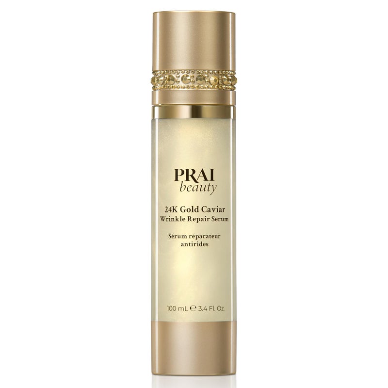 PRAI Beauty 24K Gold Caviar Wrinkle Repair Serum for Face | Anti-Aging Serum with Hyaluronic Acid to Plump and Fill In Wrinkles 3.4 oz - Image 1