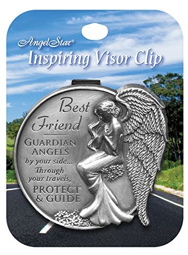 AngelStar 15691 Best Friend Guardian Angel Visor Clip Accent, 2-1/2-Inch , Silver - Image 3