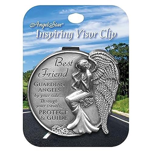 AngelStar 15691 Best Friend Guardian Angel Visor Clip Accent, 2-1/2-Inch , Silver - Image 1