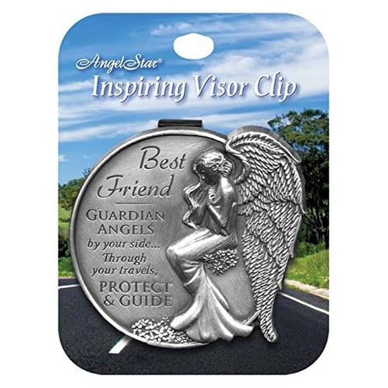 AngelStar 15691 Best Friend Guardian Angel Visor Clip Accent, 2-1/2-Inch , Silver - Image 4