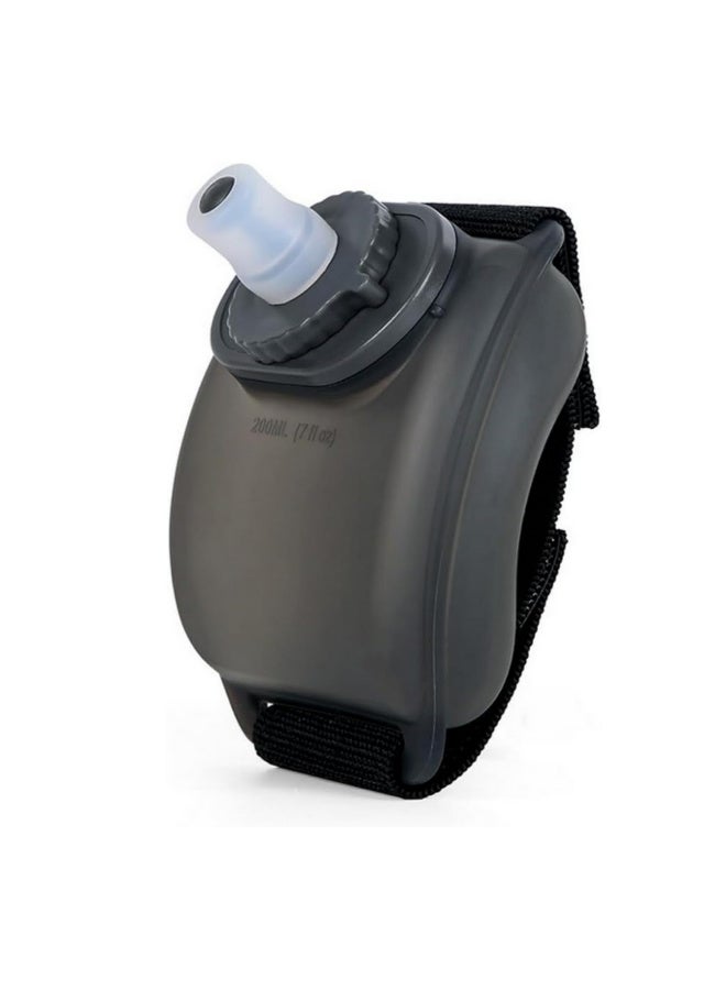 1 قطعة 200 مل زجاجة ماء معصم خالية من اليدين مقاومة للتسرب، حقيبة ترطيب محمولة للجري وركوب الدراجات واللياقة البدنية والماراثون وتسلق الهواء الطلق، قارورة ماء رياضية مضغوطة مع حزام معصم - Image 1