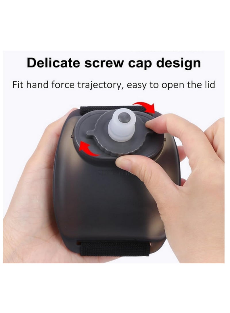 1 قطعة 200 مل زجاجة ماء معصم خالية من اليدين مقاومة للتسرب، حقيبة ترطيب محمولة للجري وركوب الدراجات واللياقة البدنية والماراثون وتسلق الهواء الطلق، قارورة ماء رياضية مضغوطة مع حزام معصم - Image 5