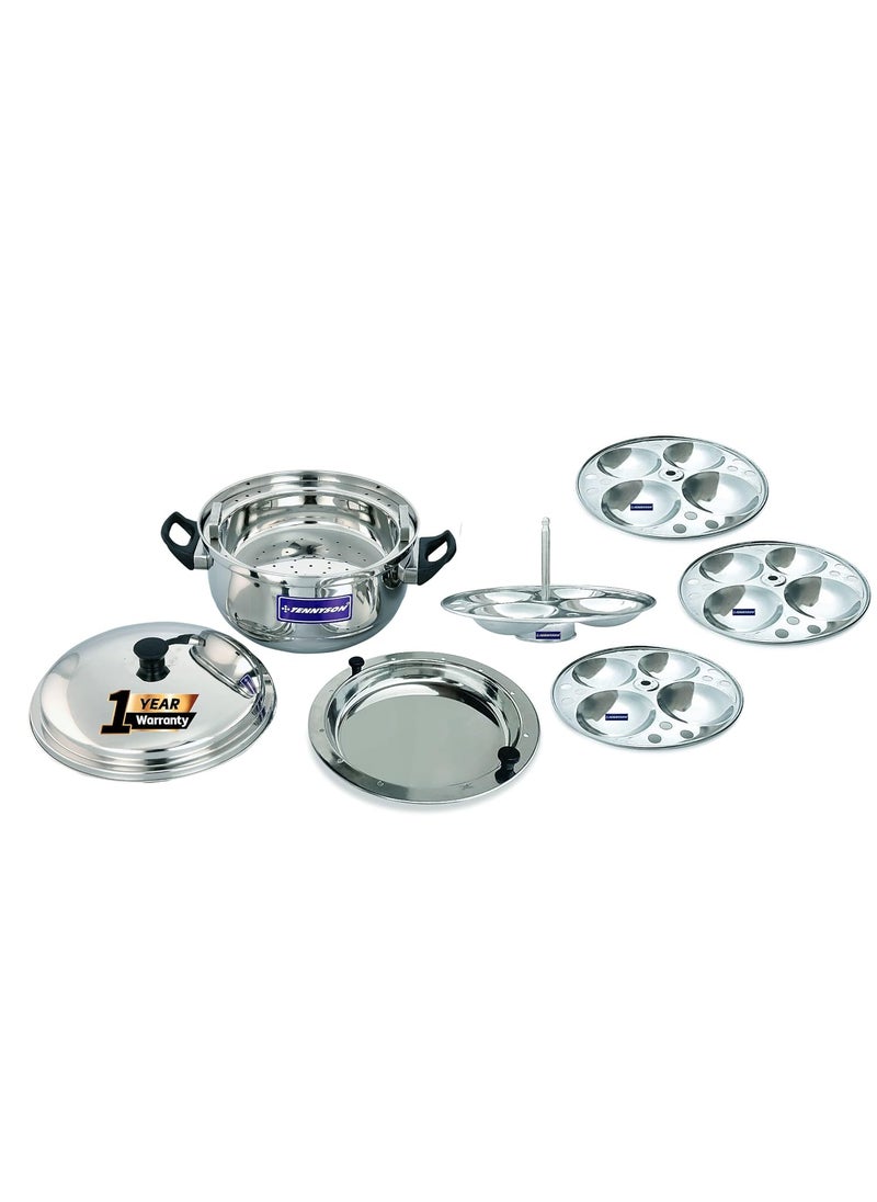 TENNYSON TENNYSON IDLI Maker Elite Plus Medium Special Thick Gauge Extra DEEP Plates 4 Plates 16 IDLIES NO Joint  - Image 2