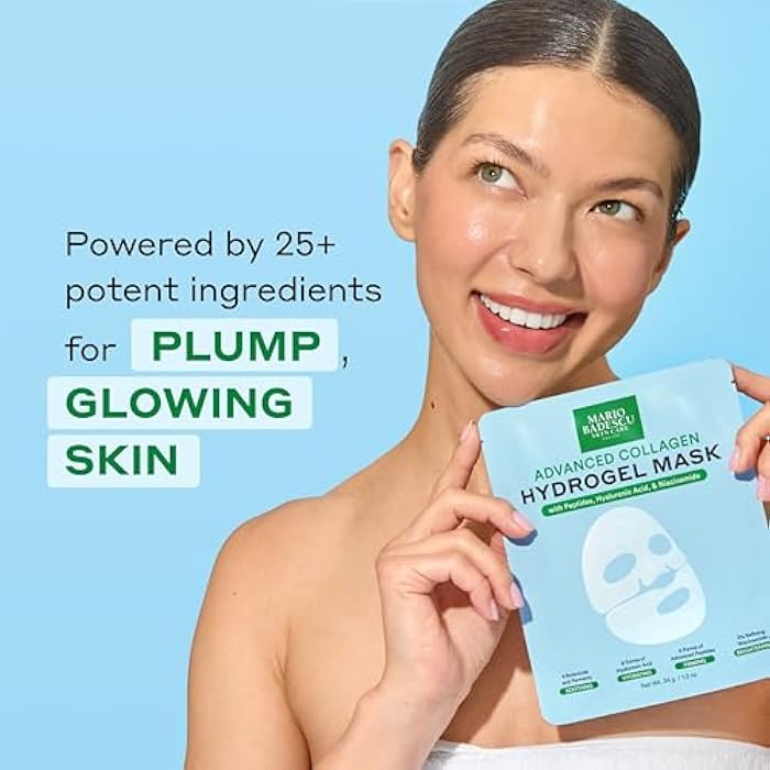 Mario Badescu Advanced Collagen Hydrogel Mask Set of 3 | Face Mask with Peptides, Hyaluronic Acid & Niacinamide for Hydrating, Firming, Brightening & Soothing Skin - Image 2
