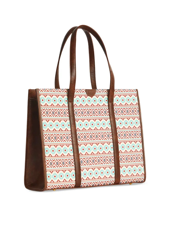 Chumbak TealByChumbak Mercado Aztec Canvas Tote