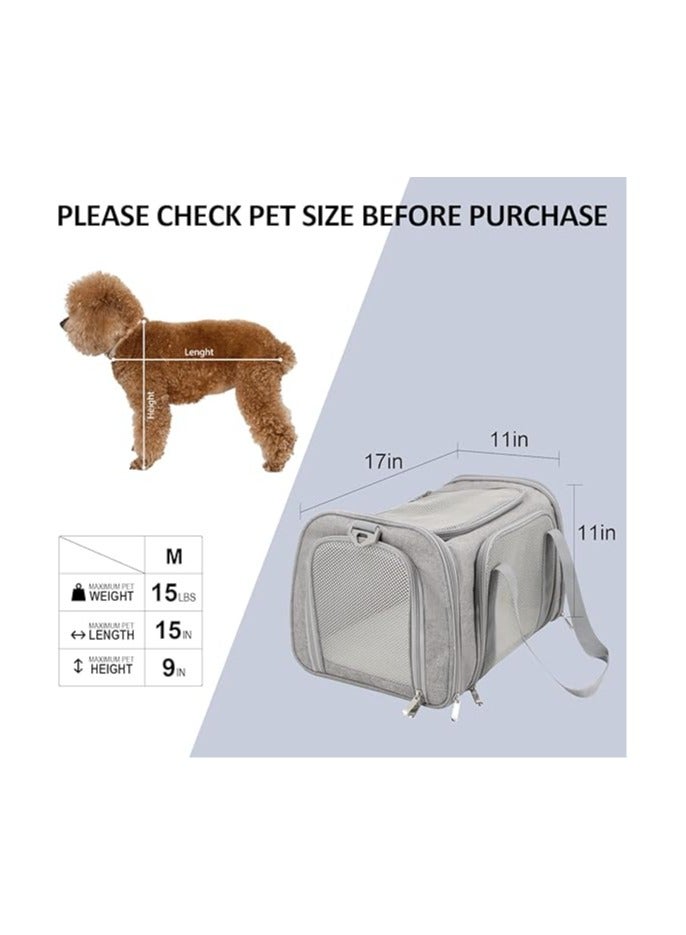 general Pet Carrier for Small Medium Cats Dogs Puppies up to 15 Lbs, Airline Approved Small Dog Carrier Soft Sided, Collapsible Travel Puppy Carrier - Image 4
