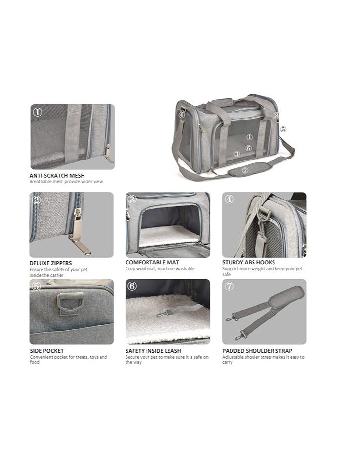 general Pet Carrier for Small Medium Cats Dogs Puppies up to 15 Lbs, Airline Approved Small Dog Carrier Soft Sided, Collapsible Travel Puppy Carrier - Image 3