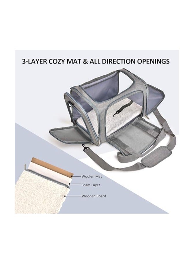 general Pet Carrier for Small Medium Cats Dogs Puppies up to 15 Lbs, Airline Approved Small Dog Carrier Soft Sided, Collapsible Travel Puppy Carrier - Image 2