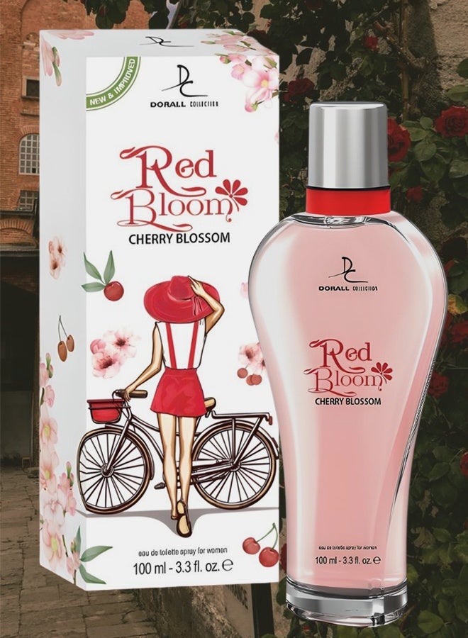 DORALL COLLECTION 6 Pieces Red Bloom Cherry Blossom Perfume For Women 100ml EDT - Image 2