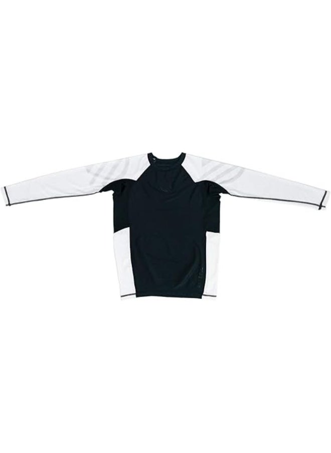 Sanabul  Kids Long Sleeve Rash Guard – Comfortable, Durable, SPF 50 Protection | Perfect Fit for BJJ, MMA & More | Boys & Girls (White, XL)  - Image 2