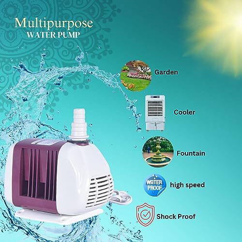 ZAIBTRONIX 40 Watt Submersible Water Aquarium Pump - 180V-230V, 8 Feet Cooler Pump for Desert Air Cooler, Fountains (40 Watt) - Image 4