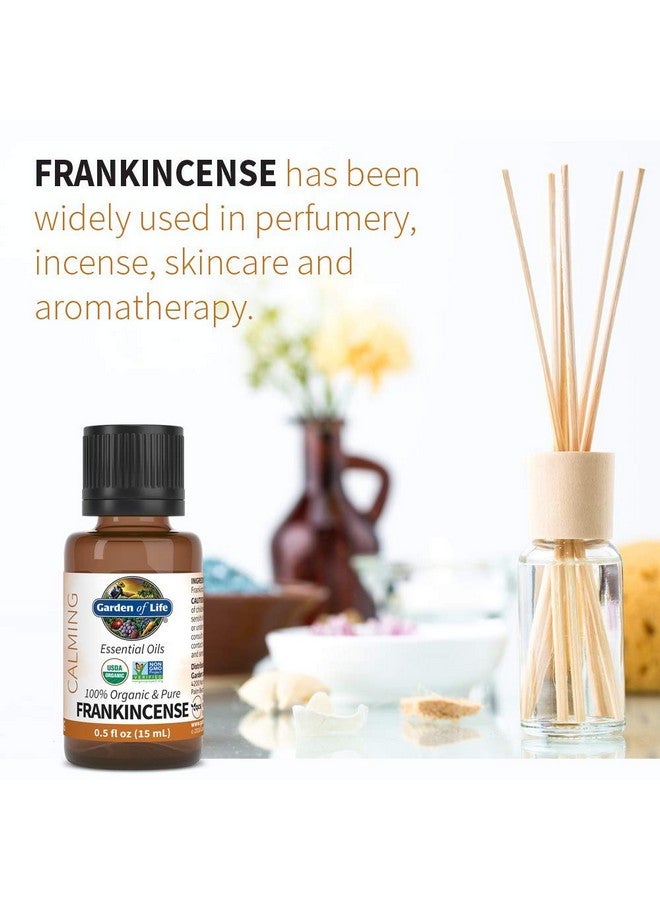 Garden of Life Garden of Life Essential Oil, Frankincense 0.5 fl oz (15 mL), USDA Organic & Pure, Clean, Undiluted & Non-GMO - for Diffuser, Aromatherapy, Meditation, Skincare - Calming, Uplifting, Soothing  - Image 4