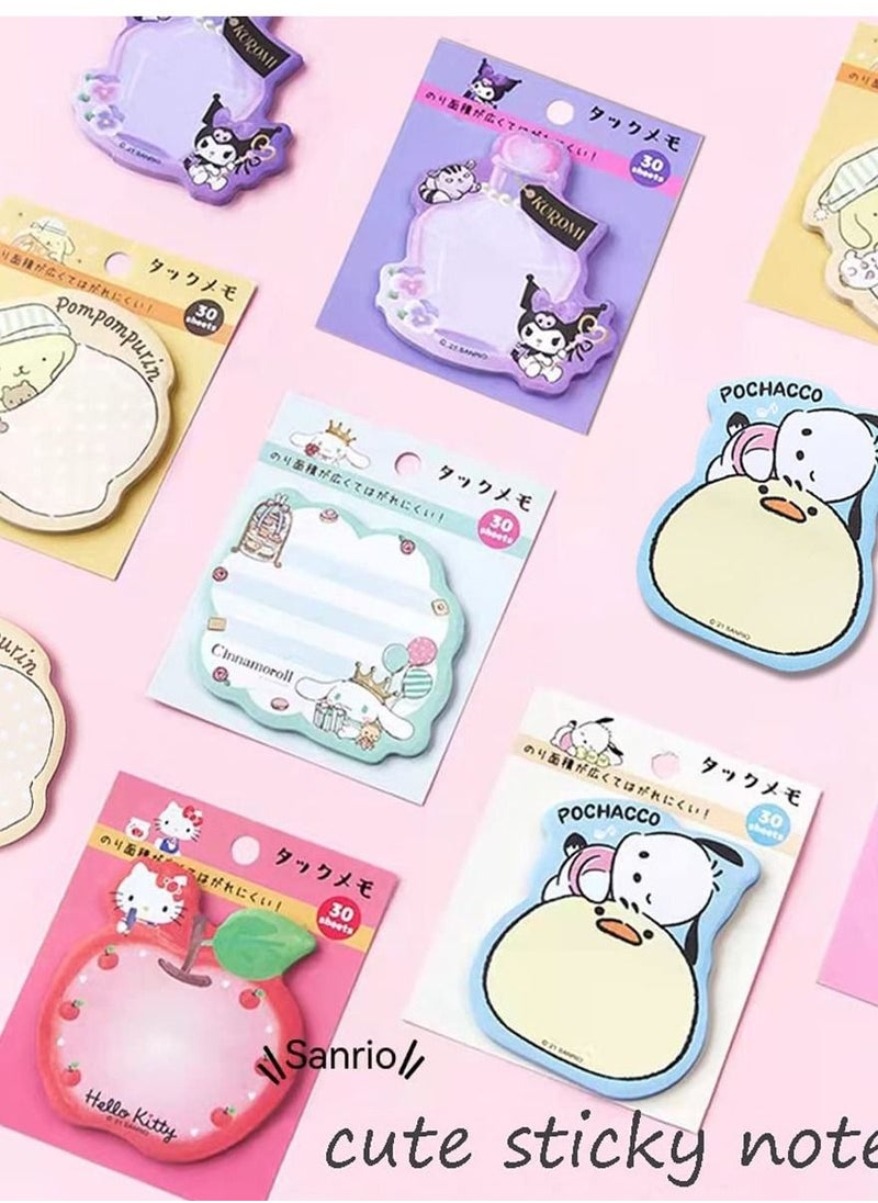 Excefore - Adorable Animal Sticky Notes Set - 6 Packs of Fun and Functional Self-Stick Memo Pads for Office, School, and Home - Image 1