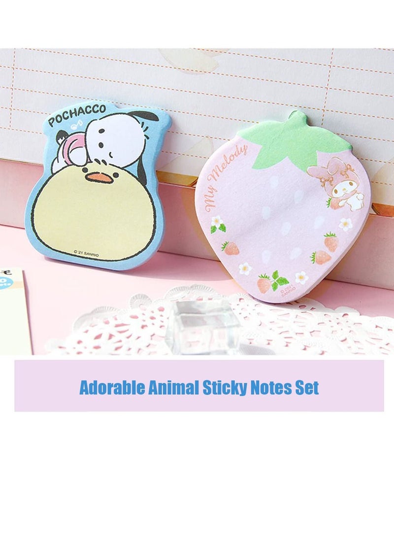 Excefore Adorable Animal Sticky Notes Set - 6 Packs of Fun and Functional Self-Stick Memo Pads for Office, School, and Home  - Image 3