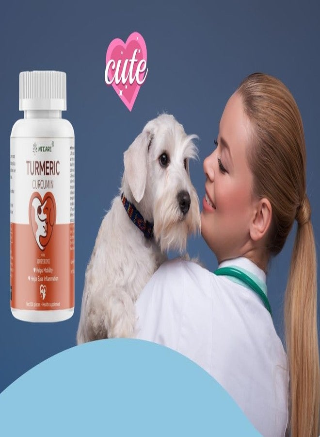 NTCARE Turmeric for Dogs Anti Inflammatory Pain Relief -Dog Pain Relief-120 Chewable Tablets Hip & Joint Support with Curcumin and BioPerine, Antioxidant, Cardiovascular Health,Mobility Support - Image 4