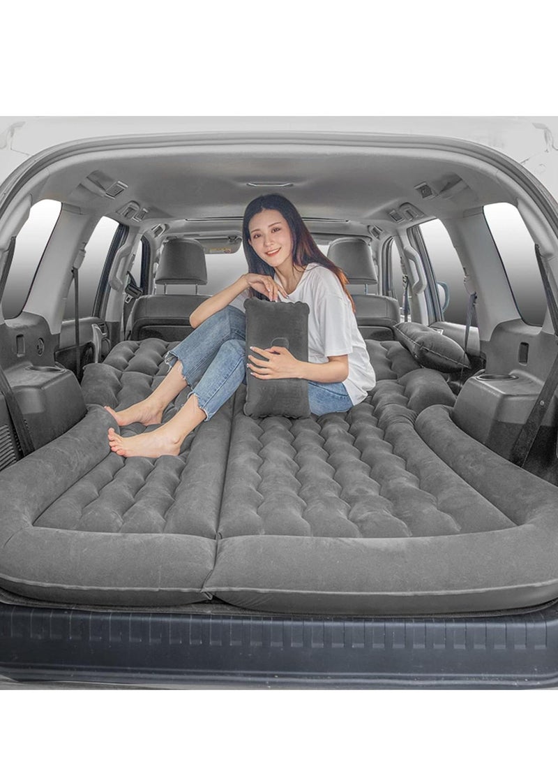 Sharpdo 7-Pieces Air Mattress Inflatable Bed for Car Travel and Camping Sleep with 2 Pillows 180K Black - Image 1