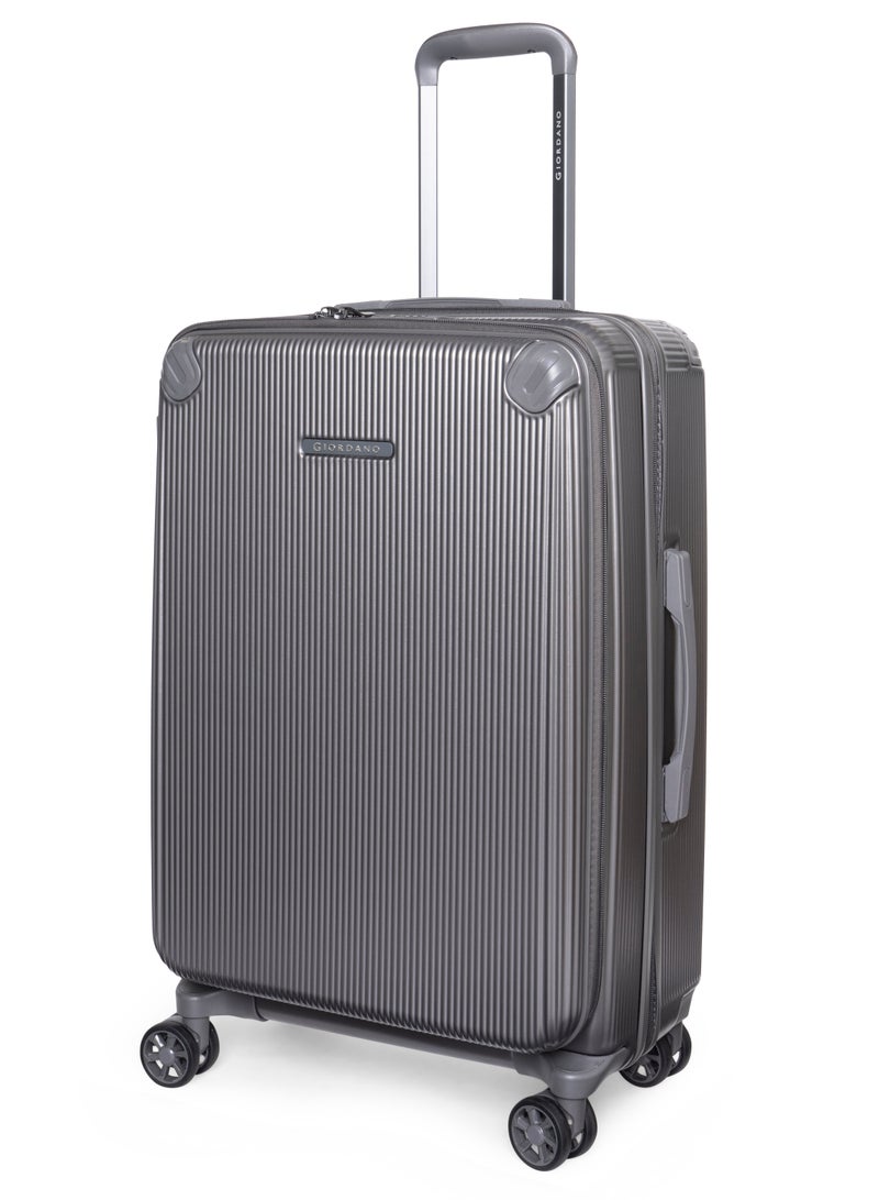 GIORDANO Giordano TitanX 28-Inch Check-In Luggage – Large Hard Shell Trolley Suitcase with Extra Secure Lock, Expandable Luggage Design, 360° Double Spinner Wheels, Lightweight Unbreakable Travel Bag – Dark Grey - Image 3