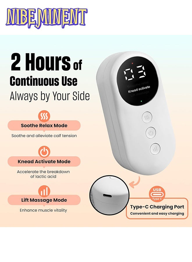 NIBEMINENT 2pcs Electric Leg Massager, Rechargeable Calf Air Compression Massager, Can Heat The Feet, Legs, Thighs And Knees, Cordless Leg Massager, Easy To Use Muscle Relaxation, Automatic Pressure Kneading - Image 3